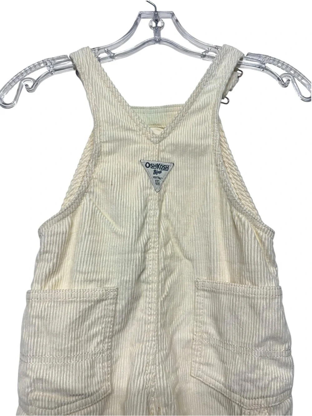 OshKosh B'gosh Cream Corduroy Overalls 4T
